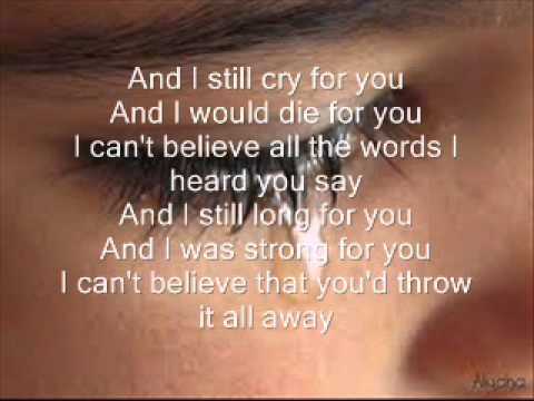 (+) if i cry a thousand tears lyrics