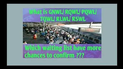 What is GNWL/ RQWL/ PQWL/ TQWL/ RLWL/ RSWL which waiting list have more chances to cofirm