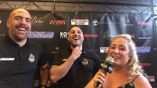 Refs Dan Movahedi And Sam Amidi Talk To Katie Hunter At Fightstar 18