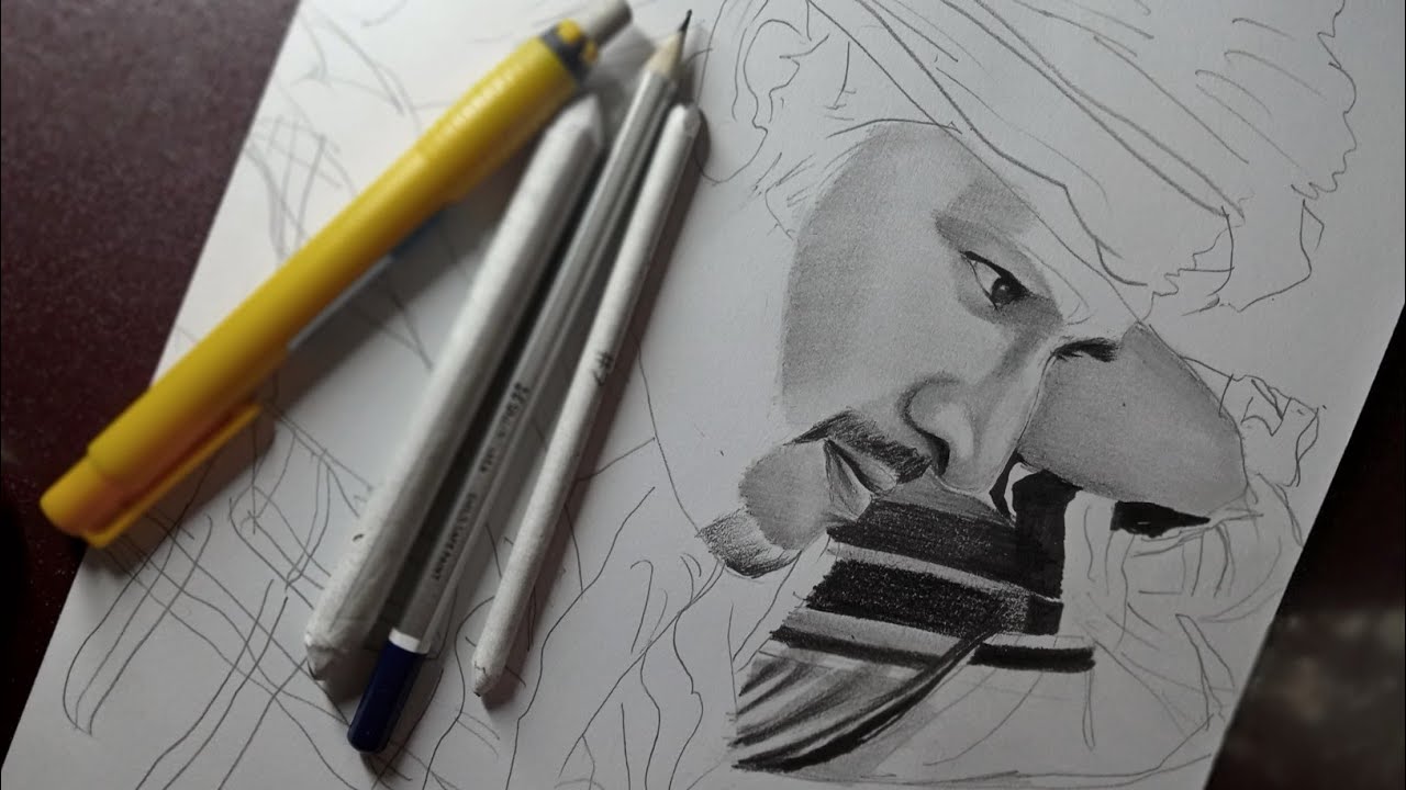 drawing "Mahesh Babu" from guntur karam🔥 trailer out!! YouTube