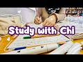 Study with me: 2 hours taking Quantum Mechanics notes in the library, lofi + ocean waves