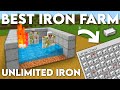 Minecraft 1.21 EASY IRON FARM TUTORIAL - 330+ Per Hour | Easy To Build - (Bedrock &amp; MCPE)