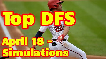 Top MLB DFS Plays based on 10,000 Simulations Excel- April 18, 2022