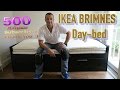 IKEA BRIMNES extendable Day bed frame with 2 drawers assembly