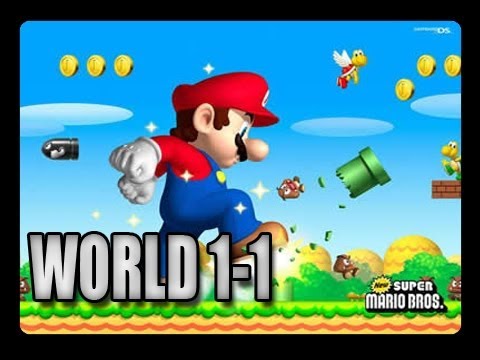 New Super Mario Bros Ds World 1 1 And Intro Youtube