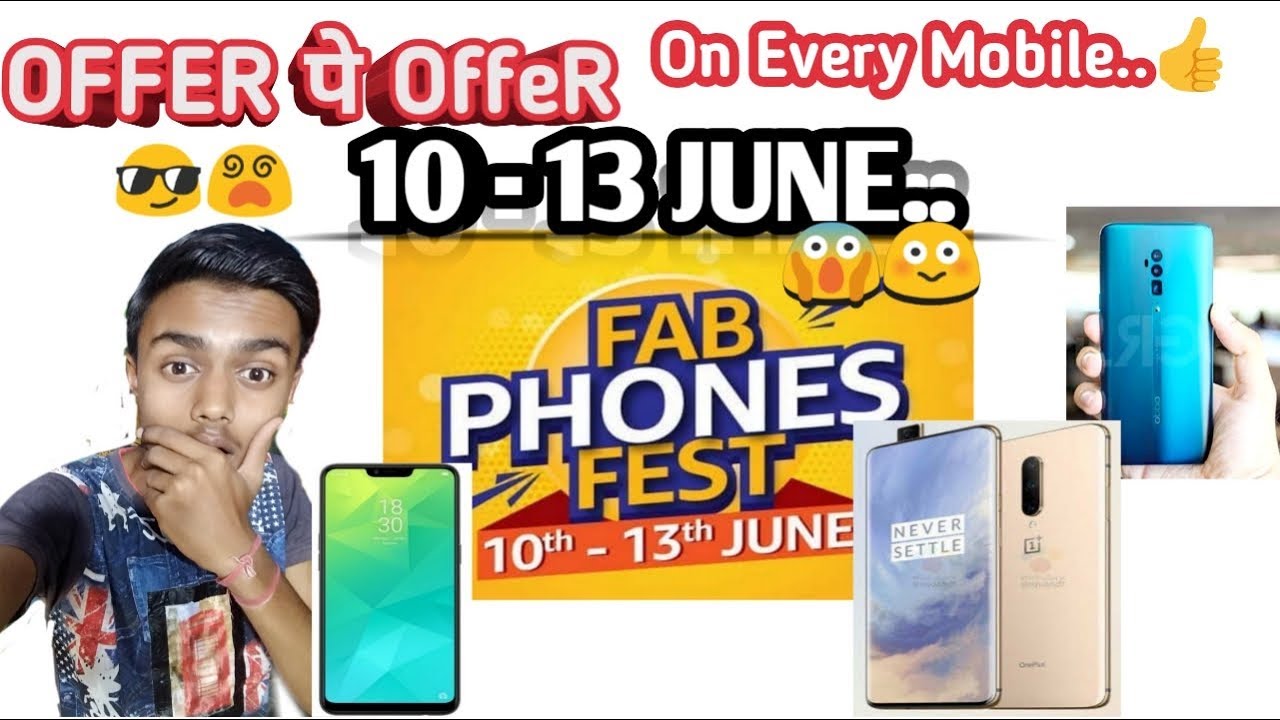 Amazon phone fest sale days / 10 June to 13 June 2019 & 80% discounts on every Smartphones.