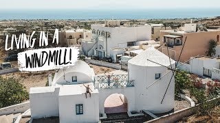 SANTORINI WINDMILL AIRBNB HOME TOUR! + Exploring Oia and Delicious Greek Dessert