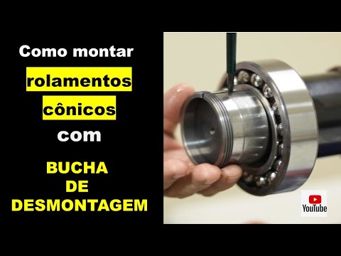 PARTE 5 - TECNOLOGIA DOS ROLAMENTOS ( montar rolamento autocompensador com bucha de desmontagem )