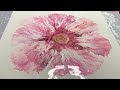 # 21 Dutch Pour Technique | Acrylic Pouring | Mini Leaf Blower | Pink Flower | Fluid Art | Take 1