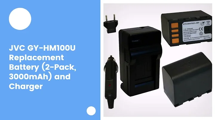 JVC GY-HM100U Replacement Battery (2-Pack, 3000mAh) and Charger