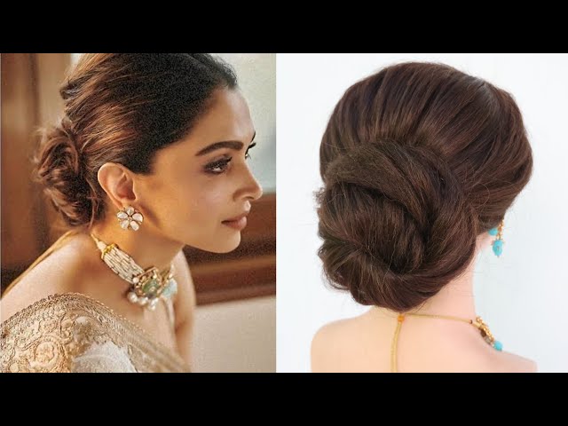 5 Different Bun hairstyles for saree | Bridal Bun hairstyle | Traditional Bun  hairstyle tutorial - YouTube