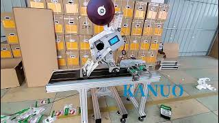 Automatic Plane Top Surface Labeling Machine Without Paging Conveyor For Production Line