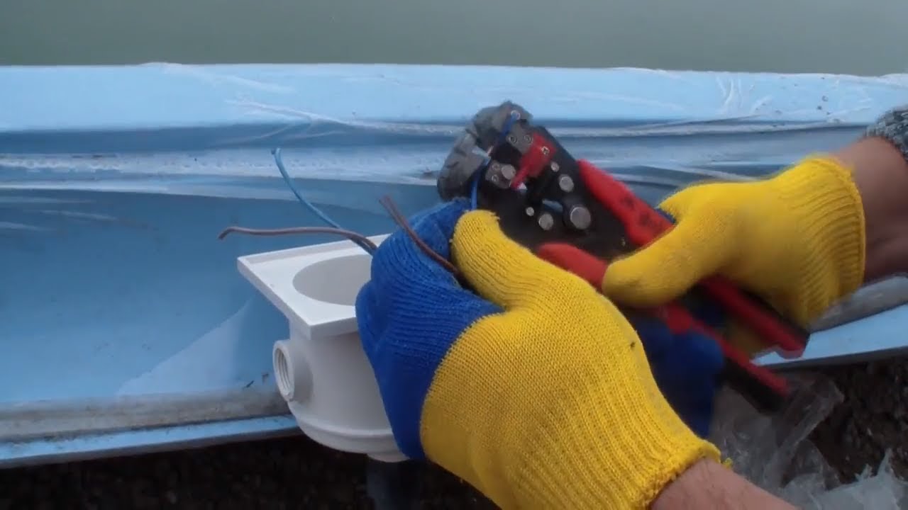 Как Подключить Фонари в Бассейне Своими Руками - YouTube