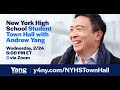 New York High School Student Townhall with Andrew Yang