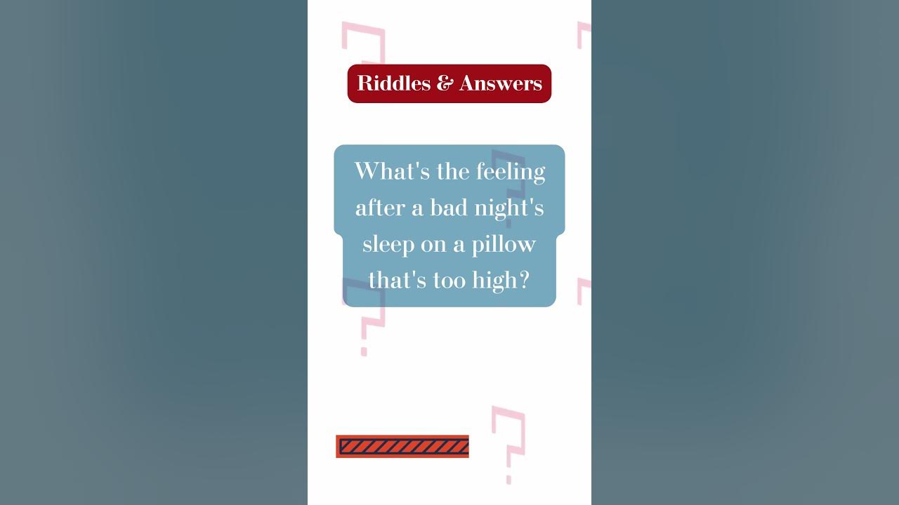 Riddles and Answers, Neck Pain shorts YouTube