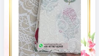 Stay stylish with our latest unstitched suits ✨️Kindly contact us on whatsapp 9778782931.