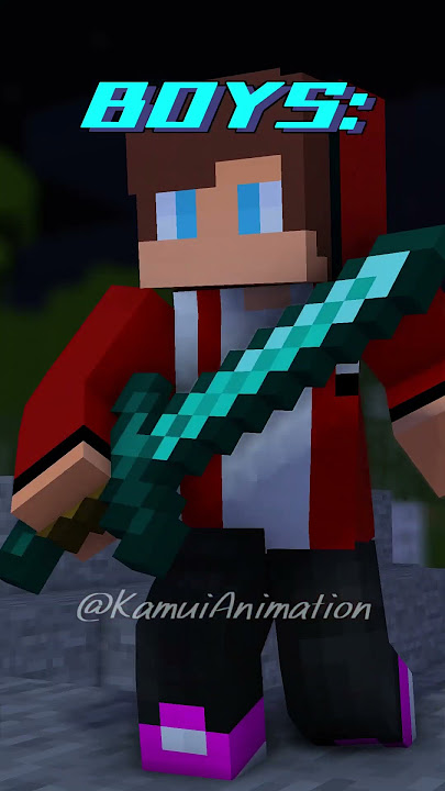 Girls vs Boys Playing MINECRAFT - MAIZEN Minecraft Animation #shorts