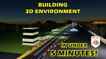 3D Environment Build... A DRAG RACE TRACK...! In Blender...!