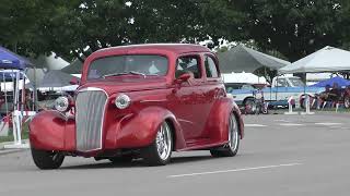 Cute Red Antique 1937 Chevrolet Master Deluxe Street Rod