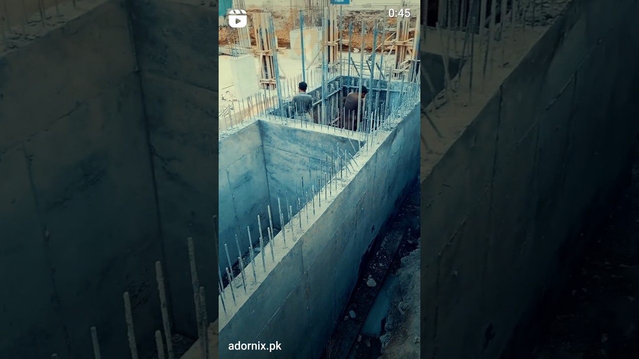 We are removing the formwork of an underground water tank walls. 