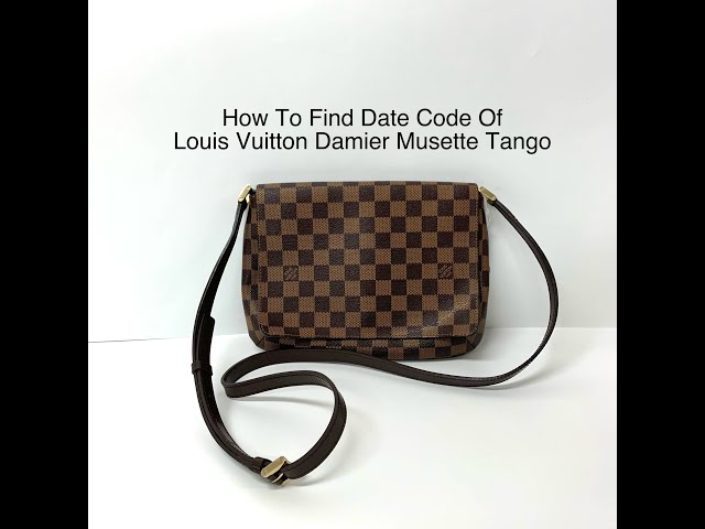 LOUIS VUITTON Damier Ebene Musette Tango Long Strap 1200730