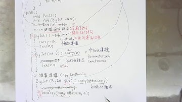 CPP BigInt Add 14 Constructor - Initialization Syntax 初始化語法說明