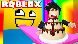 LOKIS BOLO DE CHOCOLATE COM GIGANTE | Roblox - Make a cake and eat it