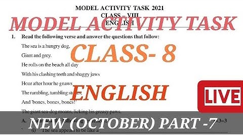 model activity task,class 8#english  part-7(মডেল অ্যাক্টিভিটি টাস্ক,অষ্টম শ্রেণী,ইংরেজি)