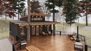 Amazing Tiny House In The Forest, Shipping Container House