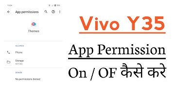 Vivo Y35 App Permission On Ya OF Kaise Kare