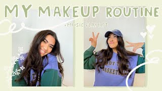 grwm// my everyday natural makeup 🌱🍄 + current music playlist
