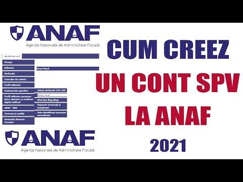 Cum creez un cont ANAF (SPV) - 2021