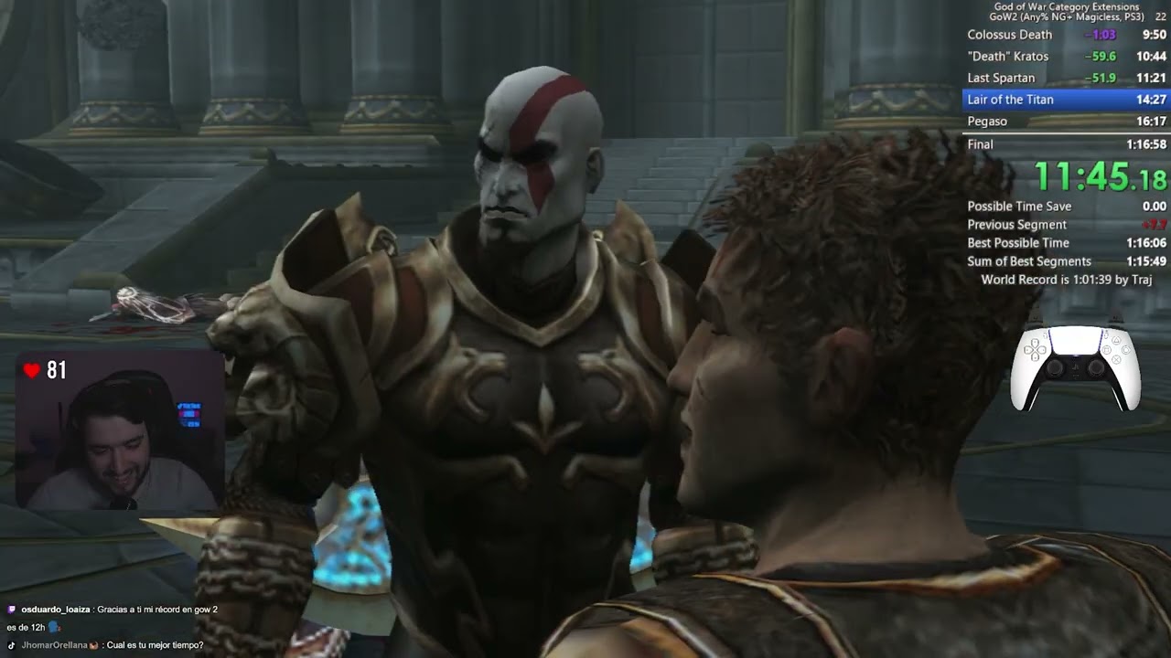 GOD OF WAR 2 ANY%NG+ MAGICLESS (