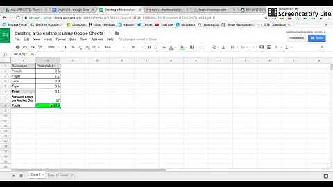 Creating a simple Google Sheet with a formula