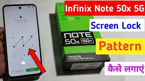 Infinix note 50x 5g screen lock kaise lagaye/how to set pattern lock in infinix note 50x 5g//