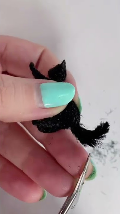 How to make miniature polymer clay cat tutorial #shorts