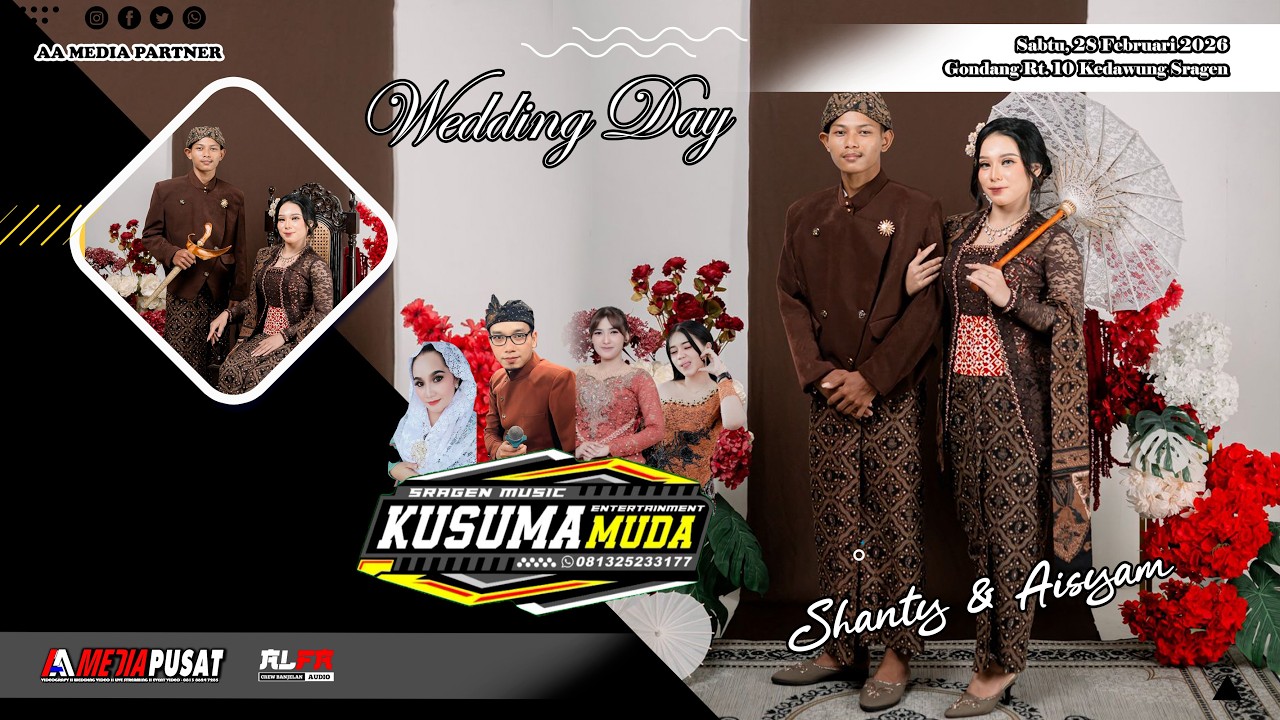 🔴LIVE CAMPURSARI KUSUMA MUDA - WEDDING SHANTY & AISYAM - ALFA AUDIO RT 3  - AA MEDIA PUSAT