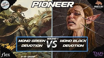 Mono Green Devotion VS Mono Black Devotion [MTG Pioneer Round 1]