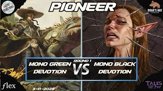 Mono Green Devotion VS Mono Black Devotion [MTG Pioneer Round 1]