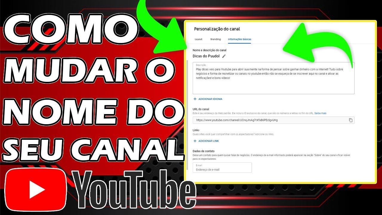 [2025] Como mudar o NOME DO CANAL do YOUTUBE pelo PC - YouTube