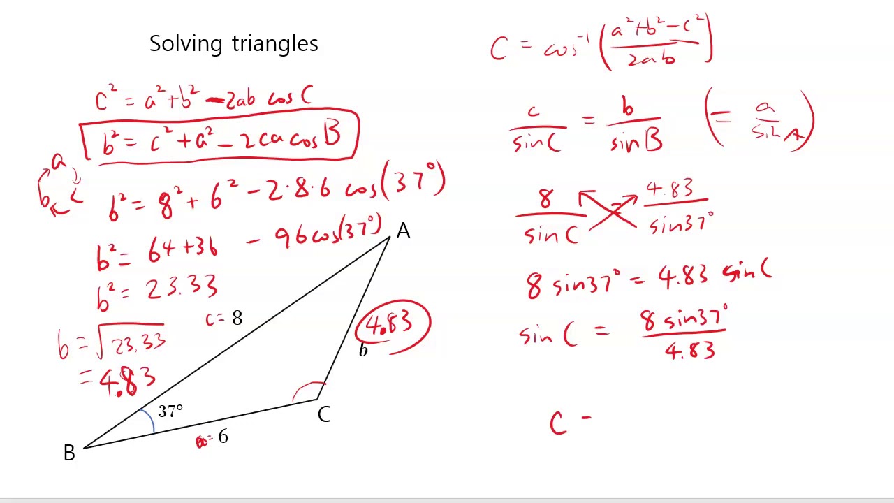 Solving Triangles - YouTube