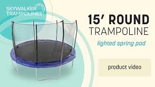 15' Round Trampoline with LED Lights Lifestyle Video