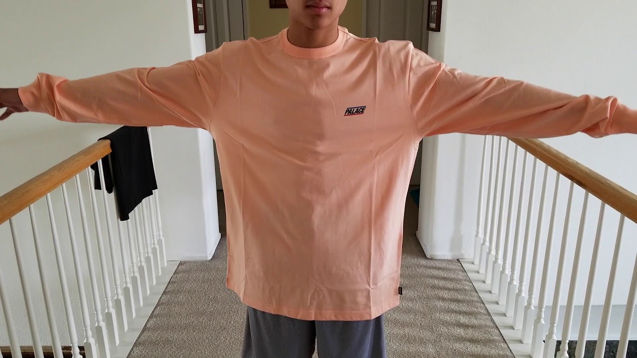 Wow! (4) Quadruple Unboxing PALACE Skateboards Basically L/S Tee + Try On!  5 27 18