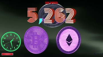 Number 100,000 to 5,000 Countdown  timer  alarm🔔