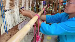 The silk prawa weaving technique.