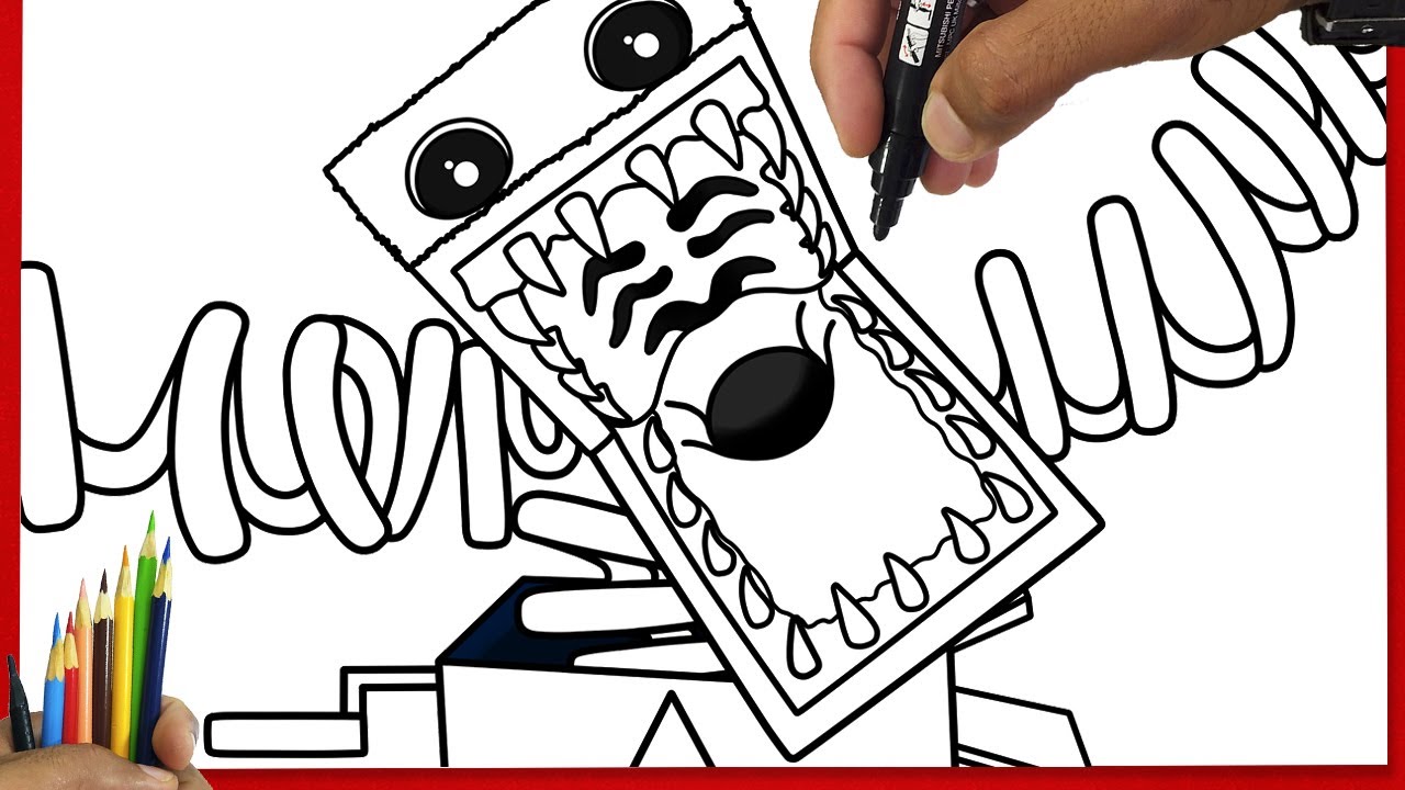 Desenho de Boxy Boo para colorir 8 – Se divertindo com crianças