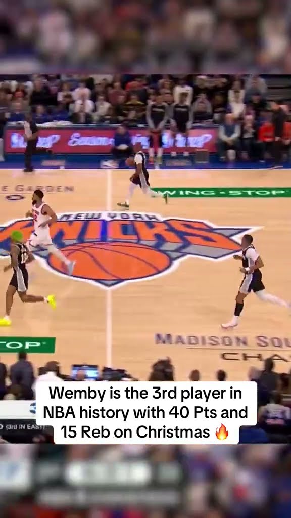 WHAT A CHRISTMAS DEBUT FOR WEMBY ?