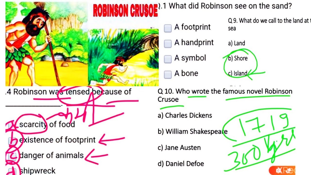 robinson crusoe essay questions and answers