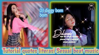 Tutorial cara membuat quotes literasi mengikuti beat music di kinemaster DJ viral diggy bom bom screenshot 5