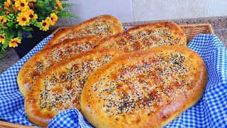 خبز رمضان من اطيب الوصفات / خبز البيدا التركي هشاشة وطراوة غير شكل  #معجنات